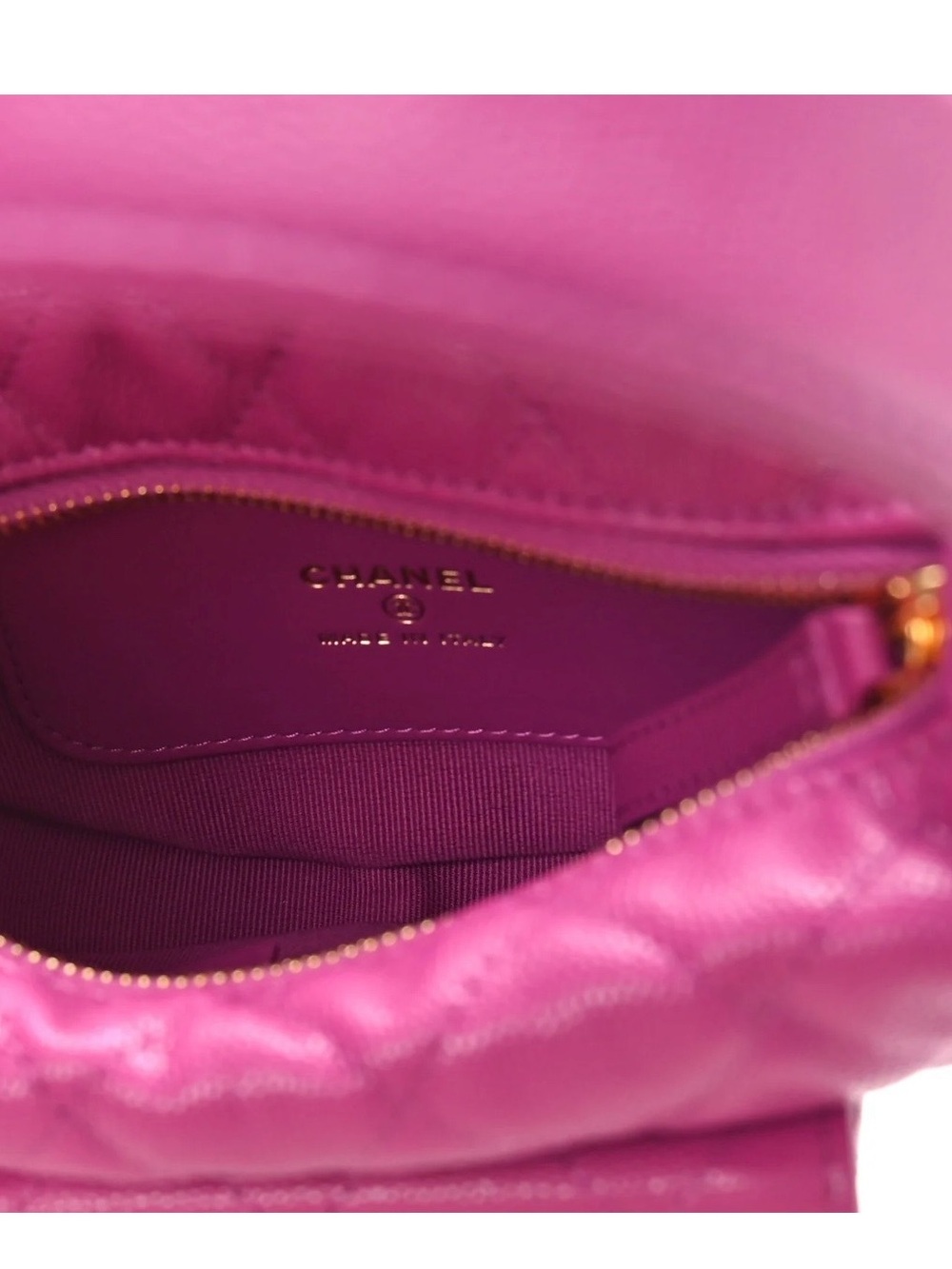 Caviar Quilted Polly Pocket Pouch Hobo Pink - Picture 4 of 7